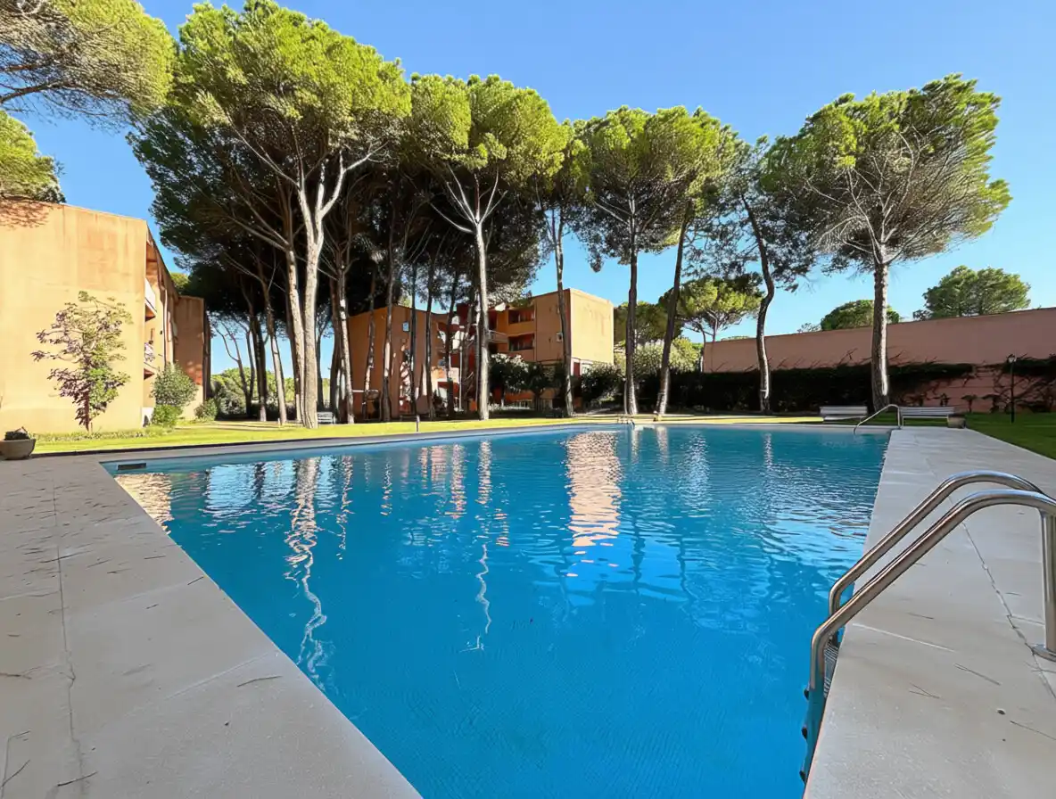 Estudio en Pals con piscina comunitaria a 2 km de la playa.