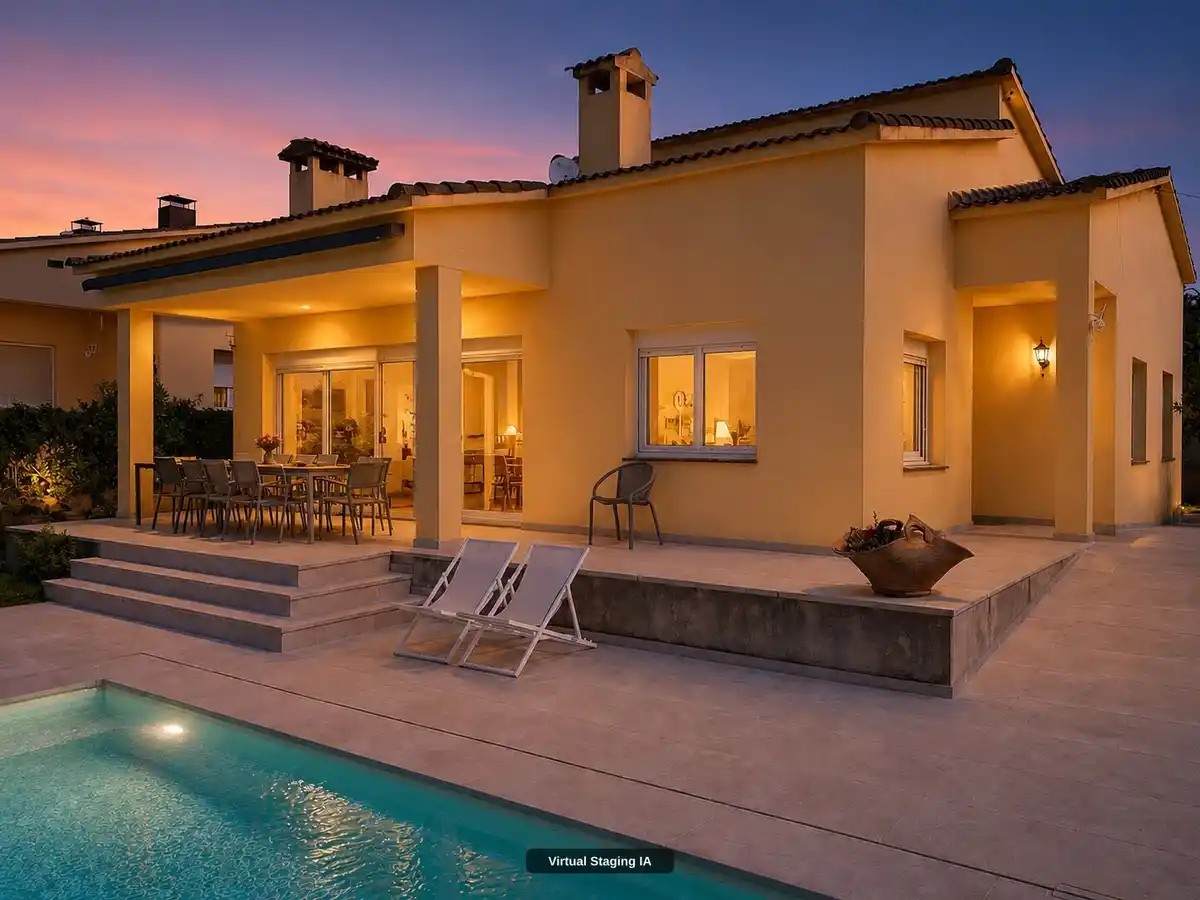 Casa en venta en Bàscara con piscina, jardín y amplia parcela de 525 m²